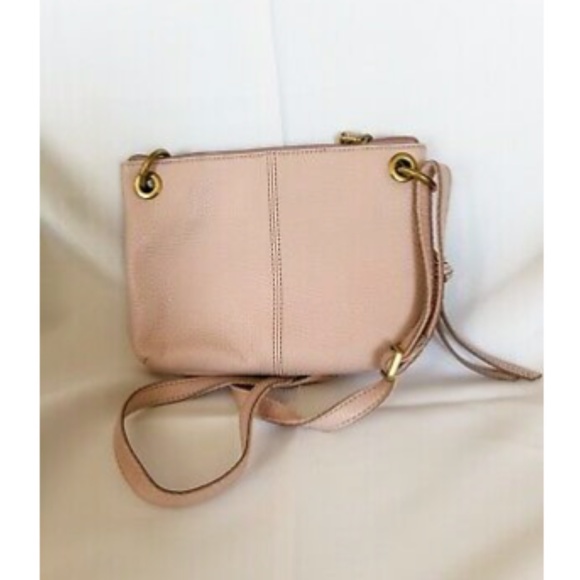 Fossil Bags Nwt Fossil Karli Blush Leather Crossbody Bag Poshmark